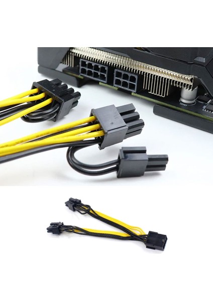 8 Pin Pcıe 2 x Pcıe 8 (6+2) Pin Grafik Kartı Y-Splitter Güç Kablosu indirimleri