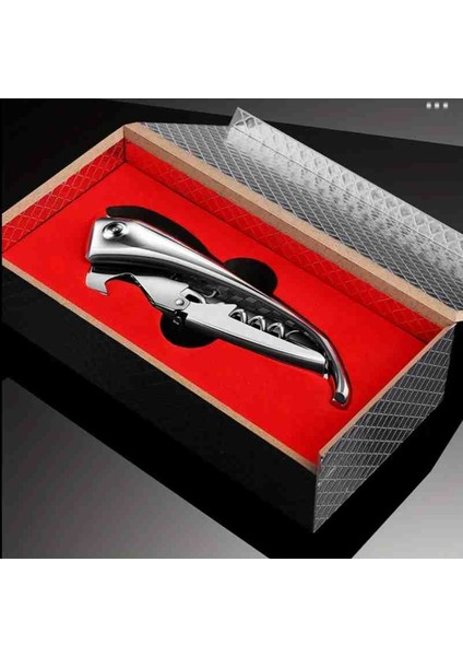 Premium Metal Paslanmaz Tirbuşon Şarap ve Şampanya Mantar Açacağı