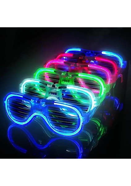 Glow 3 Farklı Fonksiyonlu Işıklı Panjur Parti Gözlüğü Karışık Renk 12 Adet fiyatları