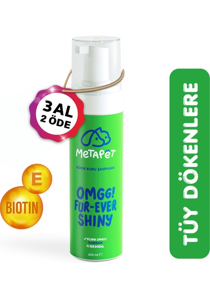 Köpek Tüyü Dökülmesini Engelleyici Kuru Köpük Şampuanı, Köpeklere için Dökümü Önleyici, Tüy Bakımı