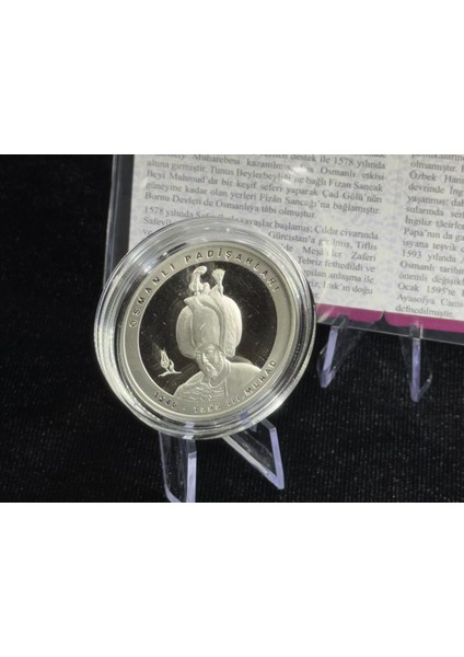 Osmanlı Padişahları Serisi Iıı. Murad 3. Murat Osmanlı Padişahları Serisi No: 12 Gümüş Hatıra Para Çil