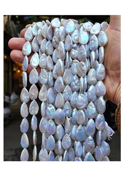 %100 Doğal Barok Damla Inci Dizesi