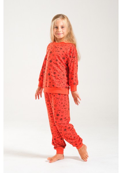 Kedi Baskılı Pamuk Iki Iplik Kız/erkek Çocuk Takım fiyatları