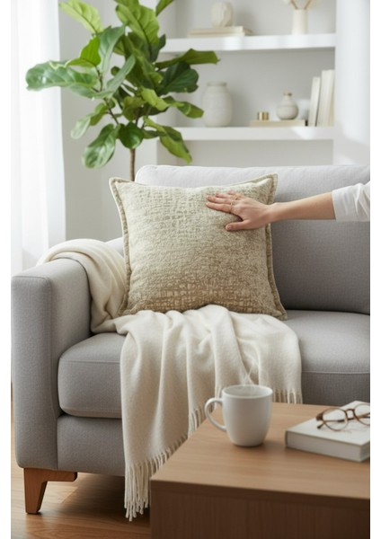 Kırlent İthal Kadife Kumaş - 45X45cm Yumuşak Dokulu Dekoratif Özel Tasarım Kırlent Kılıfı - S03 fiyatları