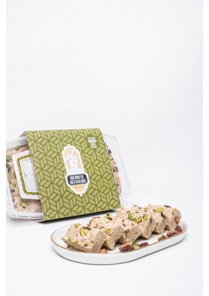 Antep Fıstıklı Tahin Helvası - Geleneksel Usûl Fıstıklı Kürek Helvası 250 gr