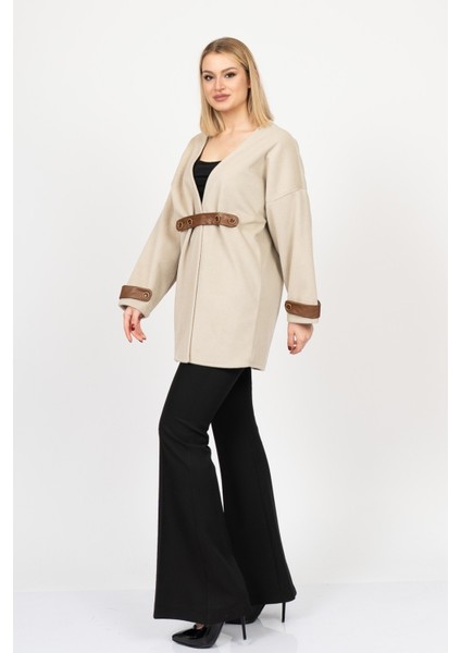 Elitesoft Deri Detaylı Kaşe Kaban Hırka – 2634 modelleri