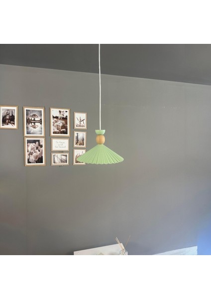 Avilla Mint Tekli Metal Avize Ahşap Kafa Başlık Rustik Cafe Mutfak Modern Sarkıt Aydınlatma modelleri