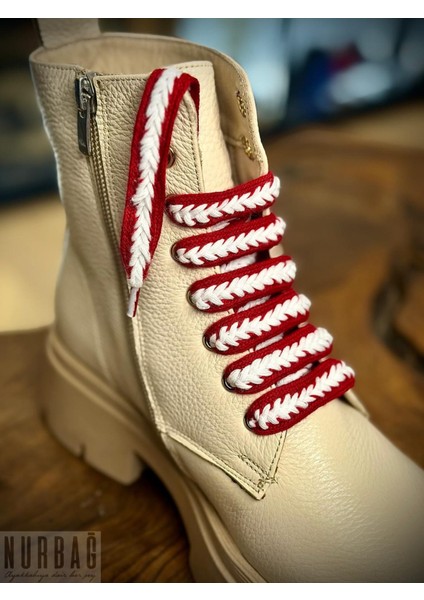 Kırmızı Beyaz 100 cm Saç Örgü Bağ fiyatları