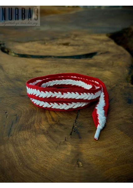 Kırmızı Beyaz 100 cm Saç Örgü Bağ modelleri