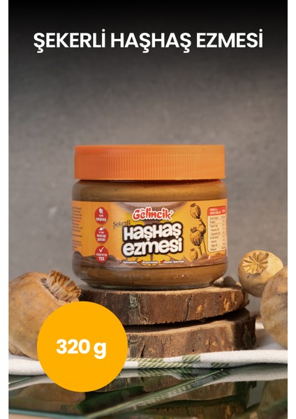 Kahvaltılık Sürülebilir Katkısız 320 gr Şekerli Haşhaş Ezmesi