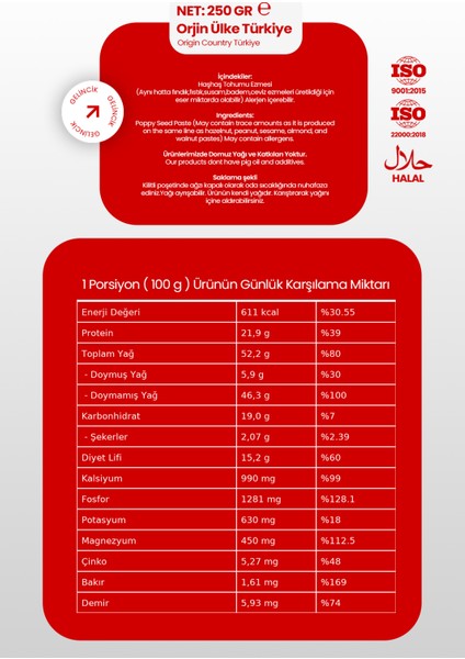 250 gr Sarı Haşhaş Ezmesi fırsatları