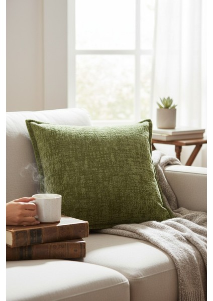 Kırlent İthal Kadife Kumaş - 45X45cm Yumuşak Dokulu Dekoratif Özel Tasarım Kırlent Kılıfı - S10 fiyatları