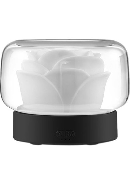 400ML Çiçek Hava Saflaştırma Nemlendirici Aromaterapi Esansiyel Yağ Difüzörü Ev Için Atmosfer Işığı ile (Yurt Dışından)