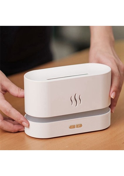 Aroma Difüzör Hava Nemlendiricisi Ultrasonik Serin Sis Yapıcı Sisleyici LED Uçucu Yağ Alev Lambası Siyah (Yurt Dışından) modelleri