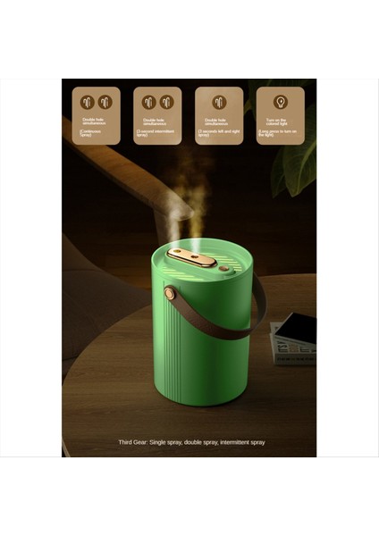 1 8l Çift Meme Hava Nemlendiricisi Sessiz Gece Işık Aromaterapi Yağ Difüzör Nemlendirici Ev Yatak Odası-B (Yurt Dışından)