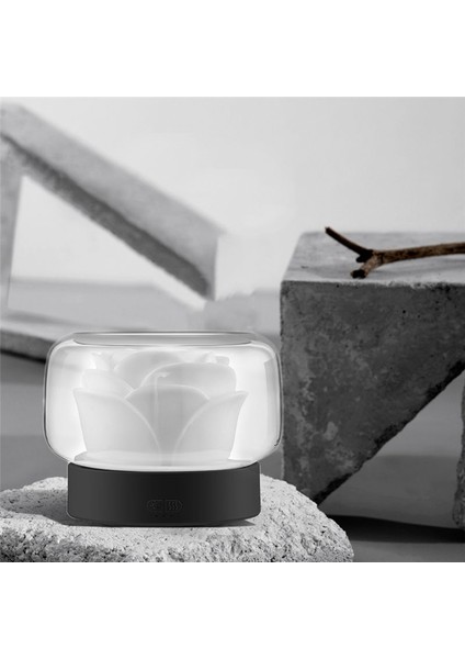 400ML Çiçek Hava Saflaştırma Nemlendirici Aromaterapi Esansiyel Yağ Difüzörü Ev Için Atmosfer Işığı ile (Yurt Dışından) fırsatları