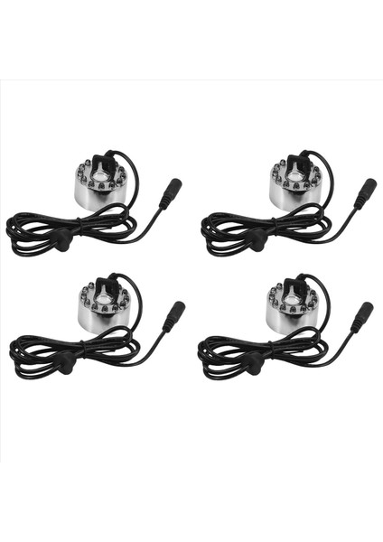 4x Ultrasonik Sis Yapımcısı Fogger Su Çeşmesi Göleti 12 LED (Yurt Dışından)