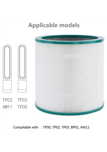 2x Dyson True Hepa Filtre Kulesi Arıtörü Için Hava Arıtma Filtresi Saf Soğuk Bağlantı TP01 TP03 TP02 BP01 Bölüm 968126-03 (Yurt Dışından) modelleri