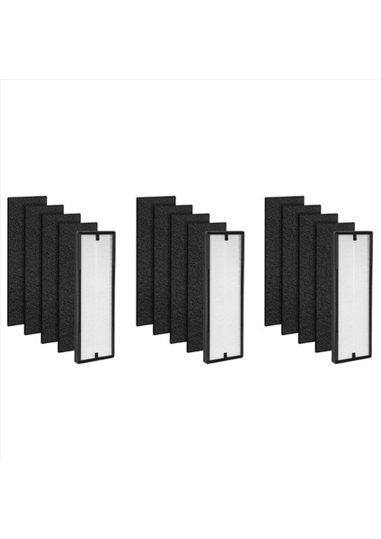 3 Nea-F1 True Hepa Filtreleri Değiştirin+ 12 Nea-C1 Aktif Karbon Filtreleri Eureka NEA120 ve Toshiba Smart Wifi CAF-W36USW (Yurt Dışından) modelleri