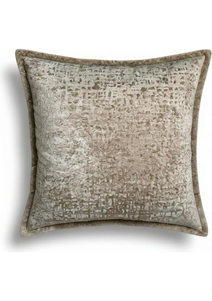 Kırlent İthal Kadife Kumaş - 45X45cm Yumuşak Dokulu Dekoratif Özel Tasarım Kırlent Kılıfı - S02