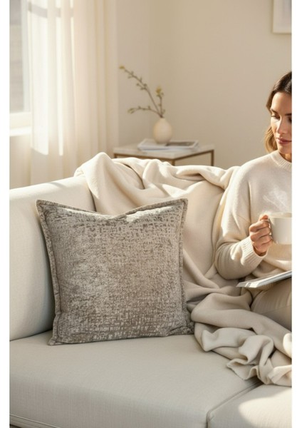 Kırlent İthal Kadife Kumaş - 45X45cm Yumuşak Dokulu Dekoratif Özel Tasarım Kırlent Kılıfı - S02 fiyatları