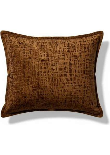 Kırlent İthal Kadife Kumaş - 45X45cm Yumuşak Dokulu Dekoratif Özel Tasarım Kırlent Kılıfı - S06