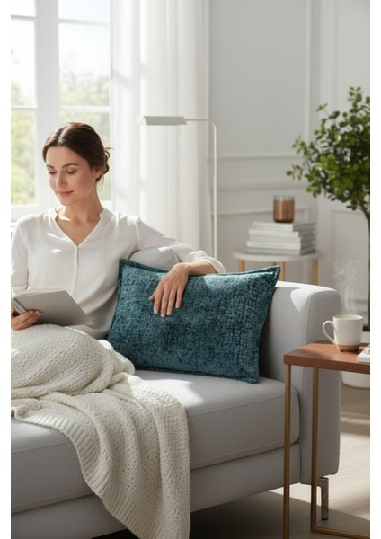 Kırlent İthal Kadife Kumaş - 35x50cm Yumuşak Dokulu Dekoratif Özel Tasarım Kırlent Kılıfı - S07 fiyatları