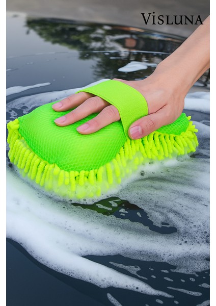 Mikrofiber Püsküllü Araç Yıkama Süngeri Eldiveni fiyatları