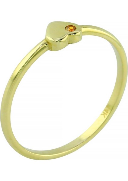 14 Ayar Altın Kalpli Yüzük - 0201334