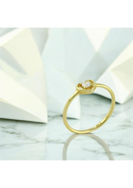 14 Ayar Altın Kalpli Yüzük - 0201332 fiyatları