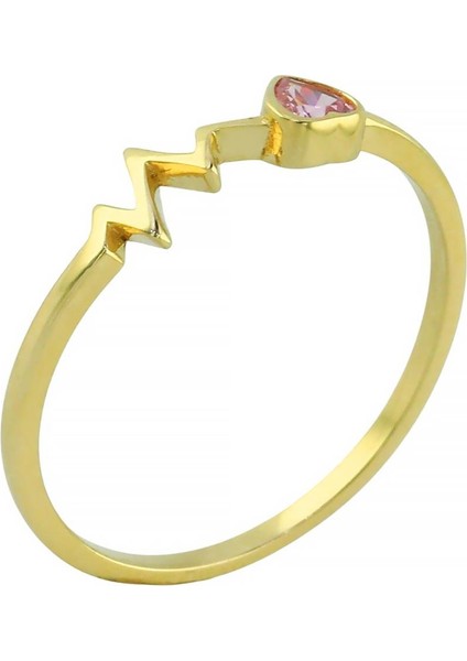 14 Ayar Altın Kalpli Yüzük - 0201336