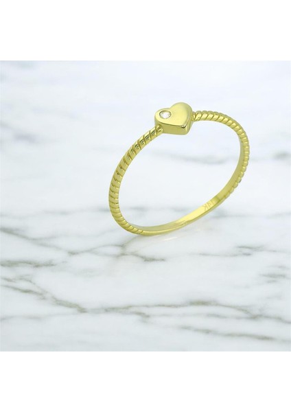 14 Ayar Altın Kalpli Yüzük - 0201330 fiyatları