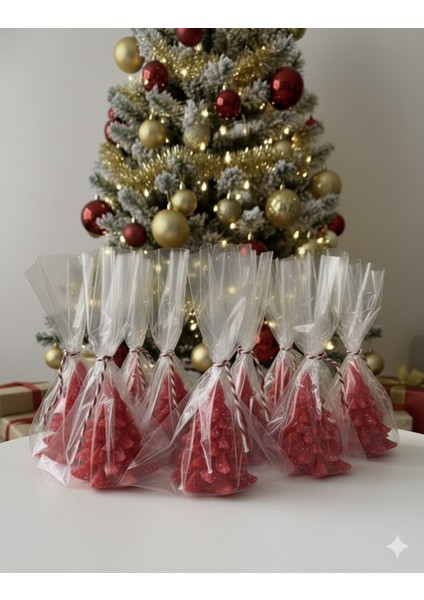 Yılbaşı Temalı 10'lu Çam Ağacı Mum Seti, Sıcak ve Şık Ev Dekoru Hediye Alternatifi