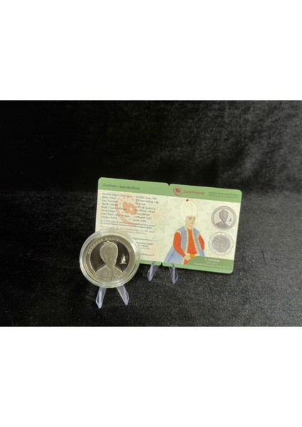 I. Ahmed – Osmanlı Padişahları Serisi No:14 Gümüş Hatıra Sikkesi (925 Ayar, Proof)