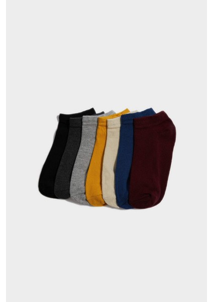 Erkek Çocuk 7'li Pamuklu Patik Çorap F4699A8NS