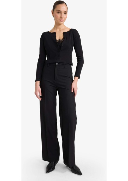 Slim Fit Dar Kesim Bisiklet Yaka Ribana Uzun Kollu Tişört G6337AX25WN fiyatları