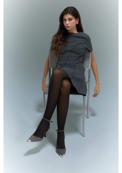 Kadın Kalpli Termal Külotlu Çorap D1505AXNS