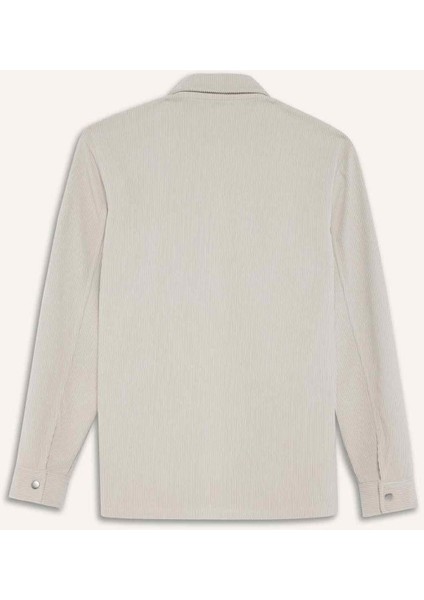 Regular Fit Polo Yaka Fitilli Kadife Gömlek Ceket D3380AX25AU indirimleri