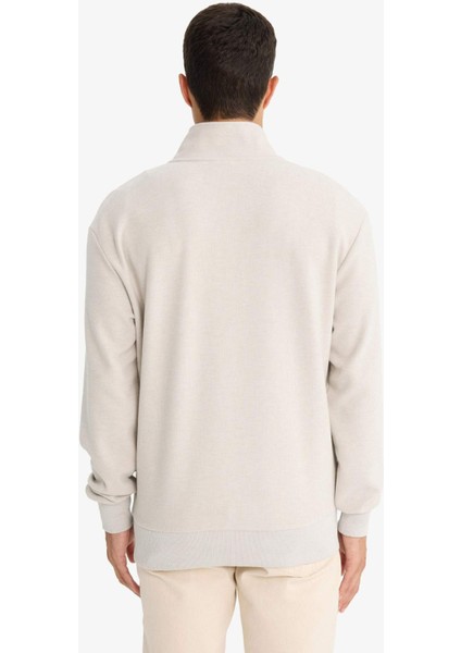 Regular Fit Yarım Fermuarlı Sweatshirt E9629AX25AU
