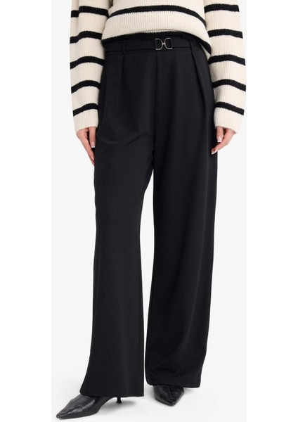 Straight Wide Düz Paça Krep Pantolon G1120AX25AU fiyatları