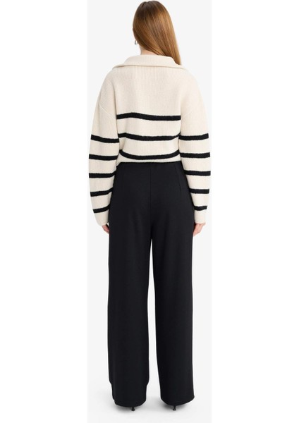 Straight Wide Düz Paça Krep Pantolon G1120AX25AU fırsatları