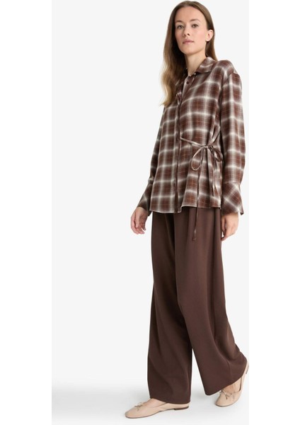 Straight Wide Düz Paça Krep Pantolon G1120AX25AU modelleri