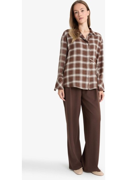 Straight Wide Düz Paça Krep Pantolon G1120AX25AU fırsatları