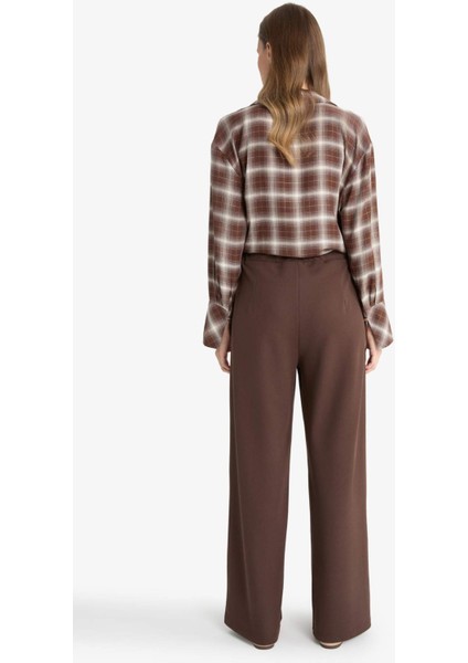 Straight Wide Düz Paça Krep Pantolon G1120AX25AU