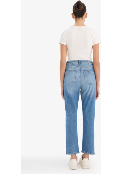 Mary Vintage Straight Fit Yüksek Bel Bilek Boy Jean Yıkamalı Pantolon F3094AX25WN indirimleri