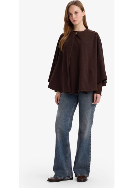 Regular Fit Bisiklet Yaka Cepli Pelerin Hırka F3686AX25AU fiyatları