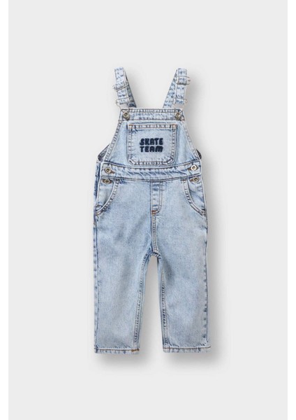 Erkek Bebek Etiket Baskılı Jean Tulum F3781A525AU modelleri