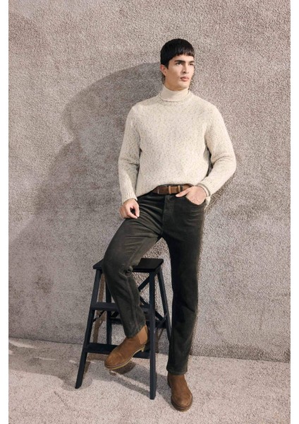 Regular Fit Fitilli Kadife Pantolon F3800AX25AU