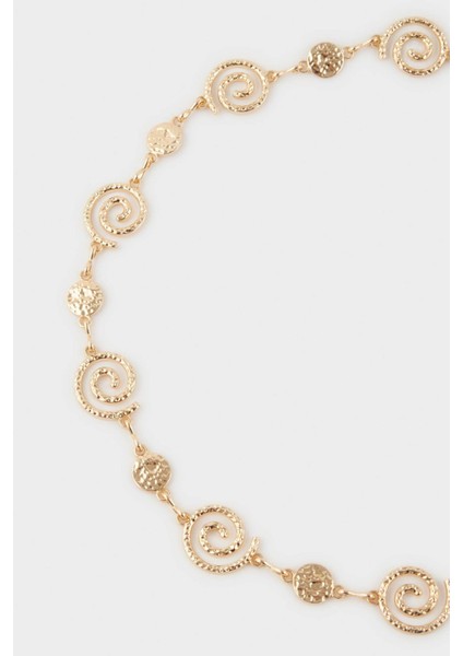 Kadın Gold Sarmal Temalı Metal Zincir Kemer G3687AXNS modelleri