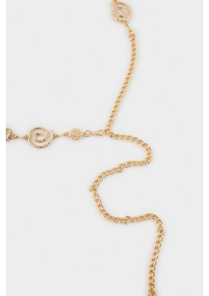 Kadın Gold Sarmal Temalı Metal Zincir Kemer G3687AXNS fırsatları